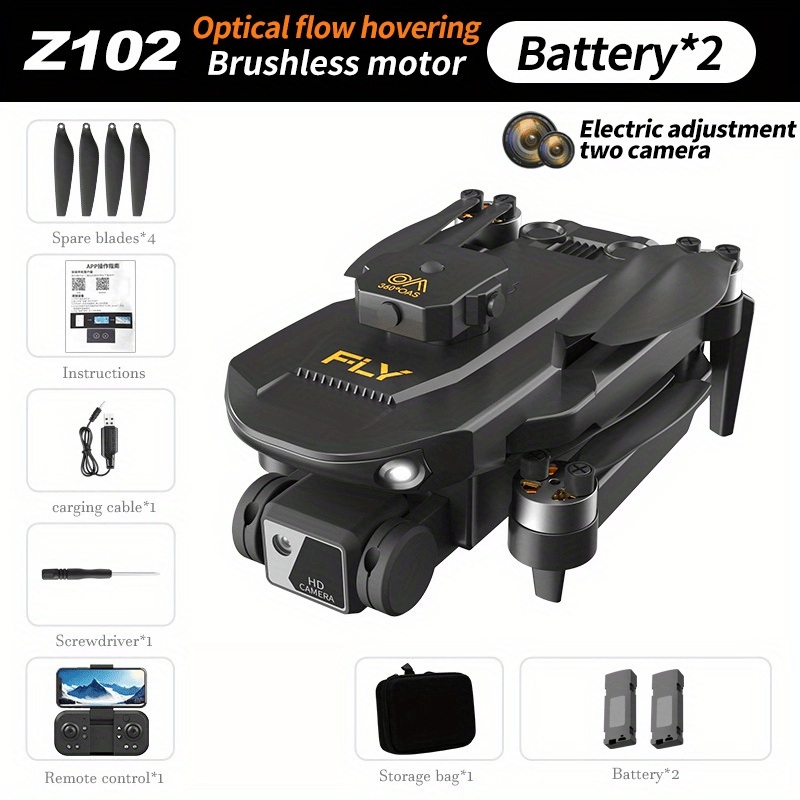 Foldable FPV Drone with Dual HD Cameras, Smart Obstacle Avoidance & Optical Flow Hover, 360° Flips, Remote Control Quadcopter with Dual Batteries