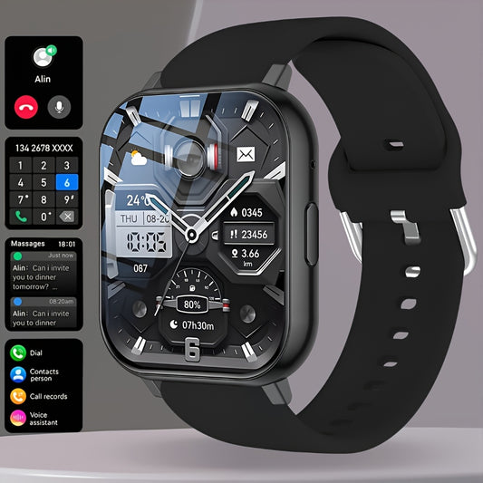Unisex Smart Watch | Wireless Call/Text, Multiple Sports Modes, Remote Camera Control, Fitness Tracker, Compatible with iPhone and Android, USB Charging, Modern Style, Clear Display, Ideal for Men/Women/Friends/Lovers/Parents